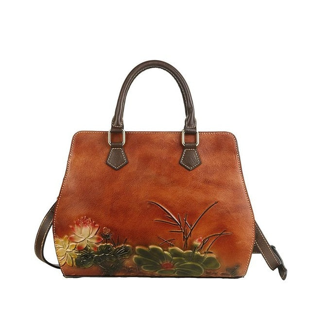 Cowhide Handbags Cross-Border Retro Ladies Handbags