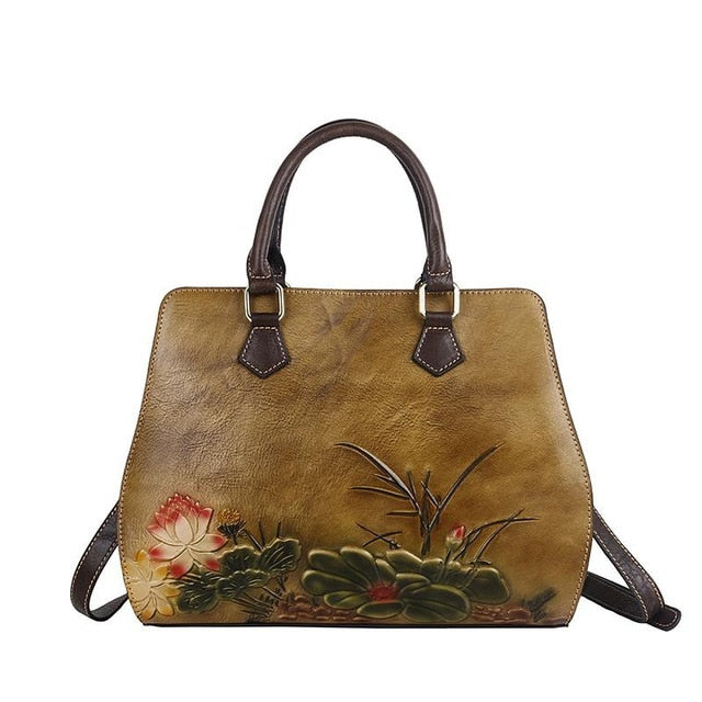 Cowhide Handbags Cross-Border Retro Ladies Handbags