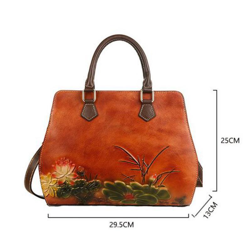 Cowhide Handbags Cross-Border Retro Ladies Handbags